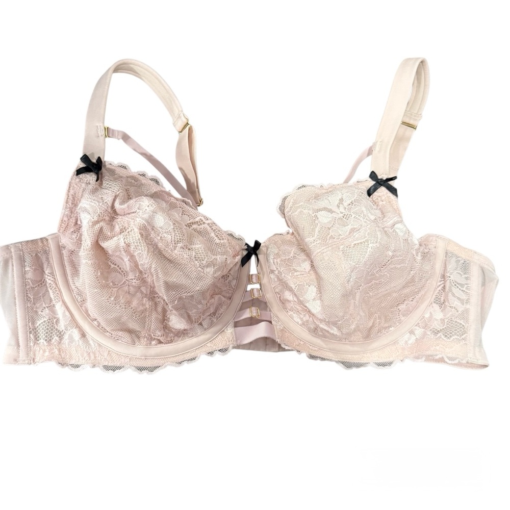 Cacique Unlined Curvy Balconette Cage Front Bra, size 44C